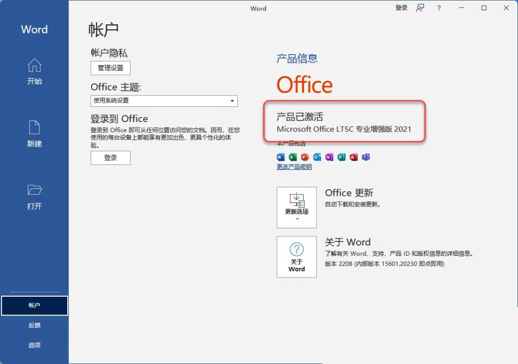 Microsoft Office2021专业增强版